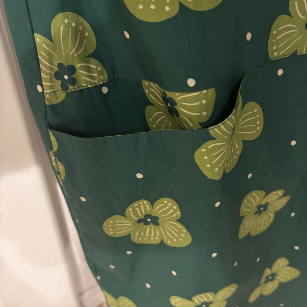 Gudrun Sjoden Green Floral Parka like new worn once sz large- a rare find! - Picture 8 of 15